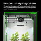 VIVOSUN AeroWave A6 Grow Tent Clip Fan, Patented Portable Auto Oscillating Fan - Image 2