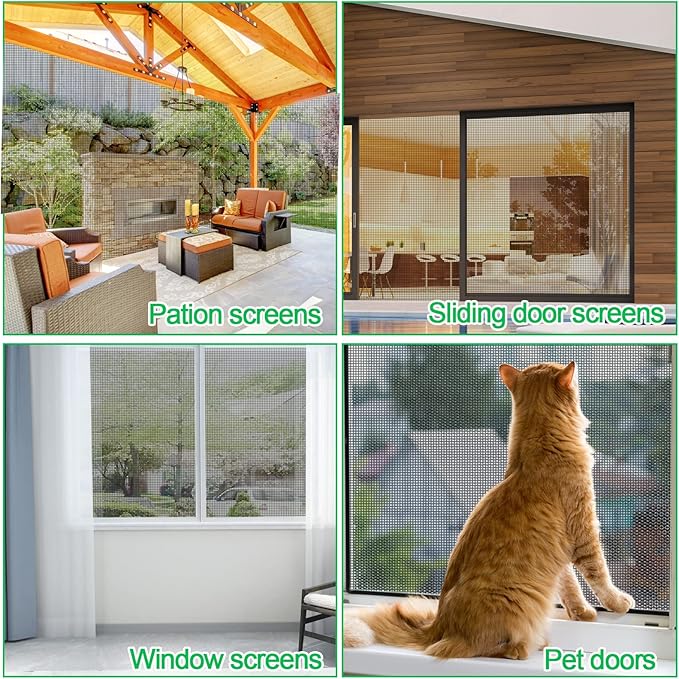 QWR Pet Proof Window Screen Replacement Kit, Patio and Windows. - Image 7
