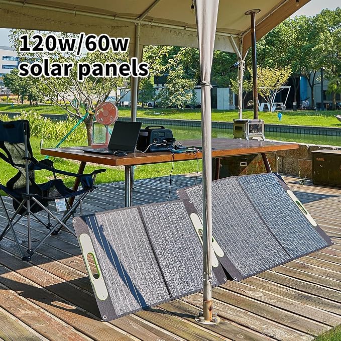 BLUERISE 60W Solar Panel Monocrystalline ETFE Cover Portable Foldable Solar - Image 9