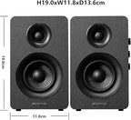 Sanyun SW208 3" Active Bluetooth 5.0 Bookshelf Speakers – 60W Carbon Fiber - Image 2