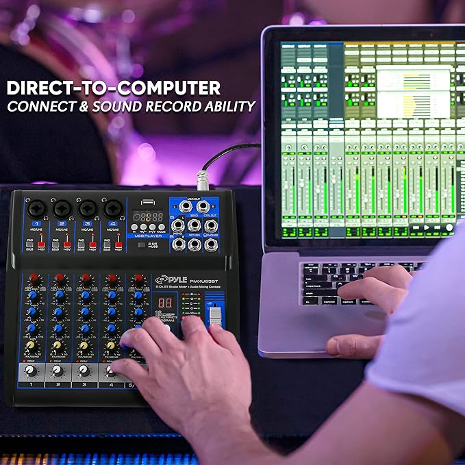 Pyle 6 Channel Bluetooth Studio Mixer - Image 4