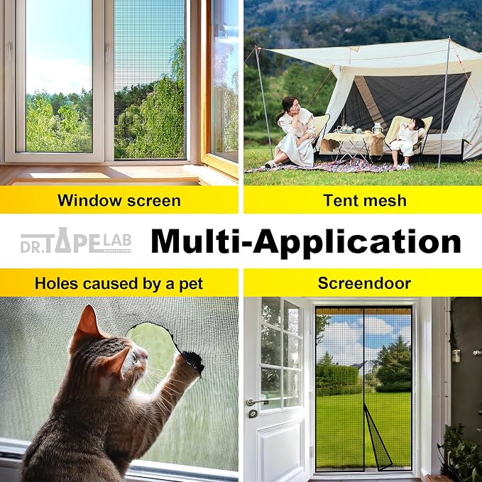 Grey Window Screen Repair Tape, 4 in X 15 FT, Screen Repair Kit - Image 5