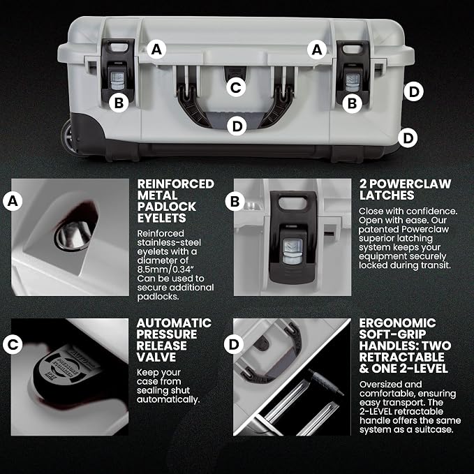NANUK Wheeled Series 935 Lightweight NK-7 Resin Waterproof Protective Case - Image 5