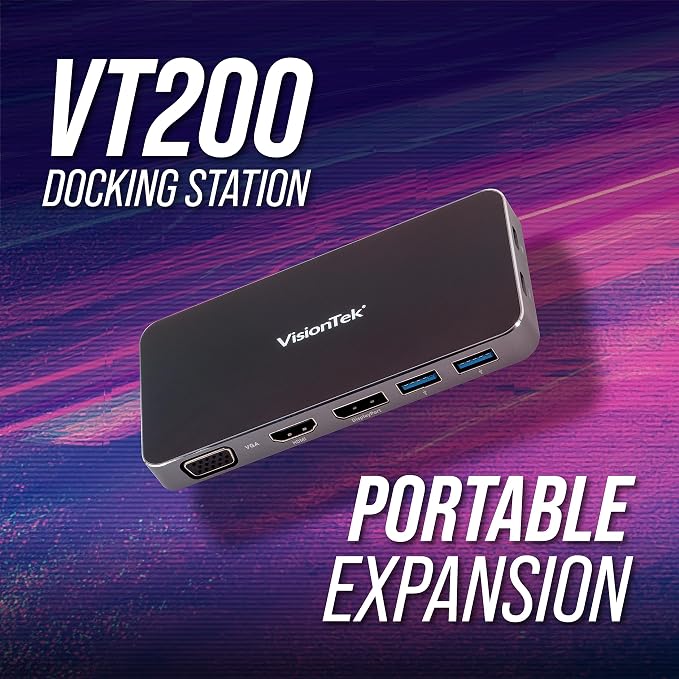 VisionTek VT200 Portable USB-C Dual Monitor Hub - Image 2