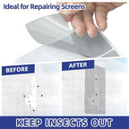 KING MOUNTAIN 20 Sheets Black Window Screen Patches, 44 in Repair Kit - Image 2