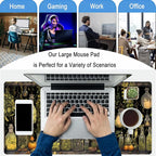 Desk Mat Green Plants Mouse Pad Gaming Mat Dark Keyboard Mat, Long Mouse Mat - Image 6