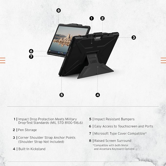 URBAN ARMOR GEAR UAG Designed for Microsoft Surface Pro 11/10/9 Case - Image 2