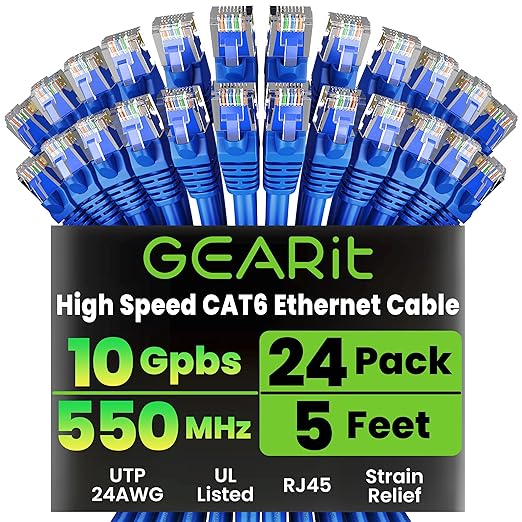 GearIT Cat 6 Ethernet Cable Pack by GEARit