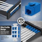 Everest Cat6 RJ45 Keystone Coupler in Blue - Image 3