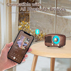 Vintage Radio Retro Bluetooth Speaker- Greadio Walnut Wooden FM Radio - Image 2