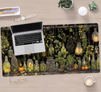 Desk Mat Green Plants Mouse Pad Gaming Mat Dark Keyboard Mat, Long Mouse Mat - Image 5
