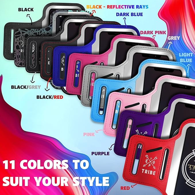 TRIBE Running Phone Holder Armband. iPhone & Galaxy Cell Phone Sports Arm Bands - Image 2