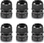 QILIPSU 6pcs 3/4" NPT Cable Gland Waterproof IP68 Nylon Cable Pass Through Cord by QILIPSU