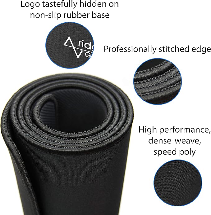 Gaming Mouse Pad Massive 46 inch | 46x17.3x0.20 Extra Thick | Black | Stitched - Image 2