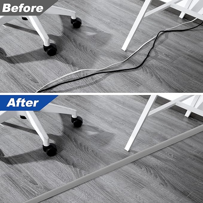 4ft Cord Cover for Wires on Floor, Hide Electrical Hider Protector, Cable - Image 6
