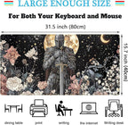 Cute Vintage Floral Mouse Pad Warrior Gaming Desk Mat Retro Flowers Mousepad - Image 3