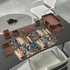 Floral Books Desk Mat Reading Desk Pad Mouse Mat XXL, Colorful Mouse Keyboard - Image 3