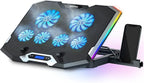 TopMate C11 Laptop Cooling Pad RGB Gaming Notebook Cooler, Laptop Fan Stand by TopMate