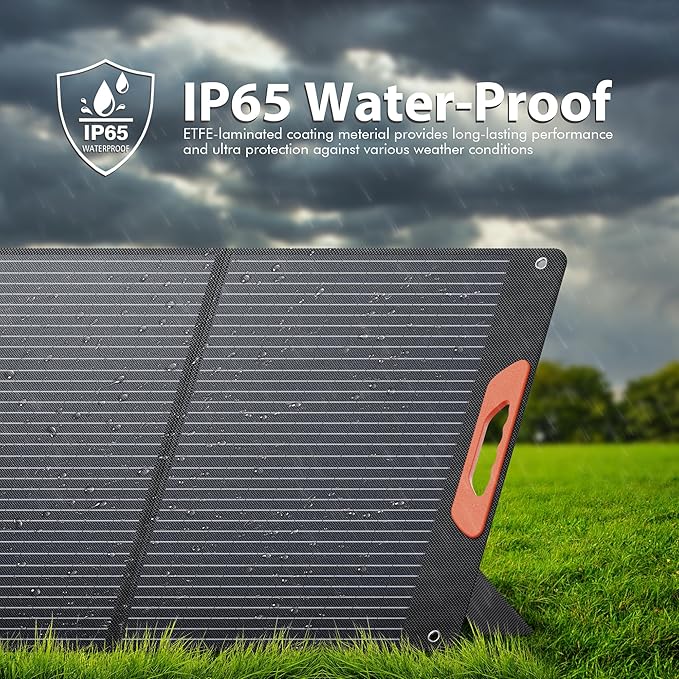 100W Portable Solar Panels for Power Station, 100 Watt ETFE Monocrystalline - Image 6