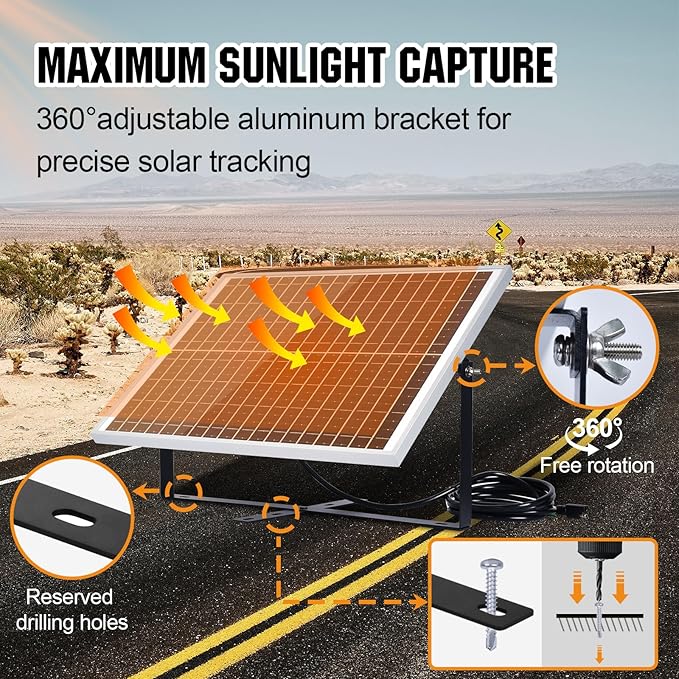 ECO-WORTHY 25W 12V Solar Battery Trickle Charger Maintainer, Waterproof Solar - Image 4