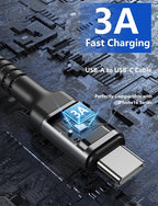 USB C Cable 10FT, iPhone USBC Cable 3A Fast Charging Upgraded Extra Durable - Image 3