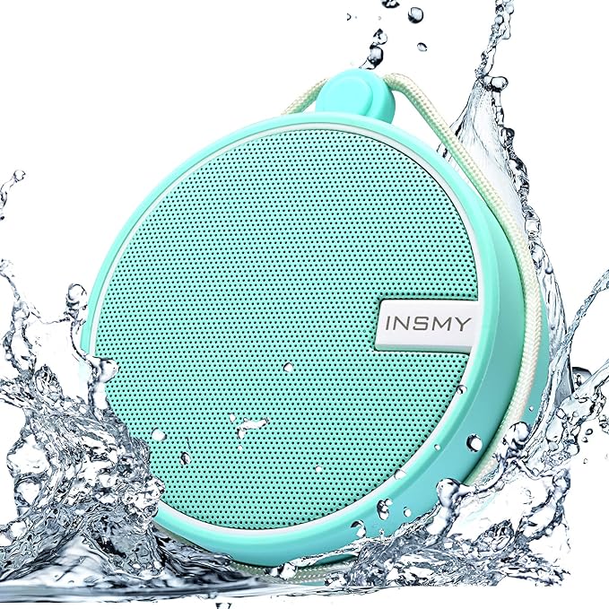 INSMY C12 IPX7 Waterproof Shower Bluetooth Speaker, Portable Small Speaker by INSMY