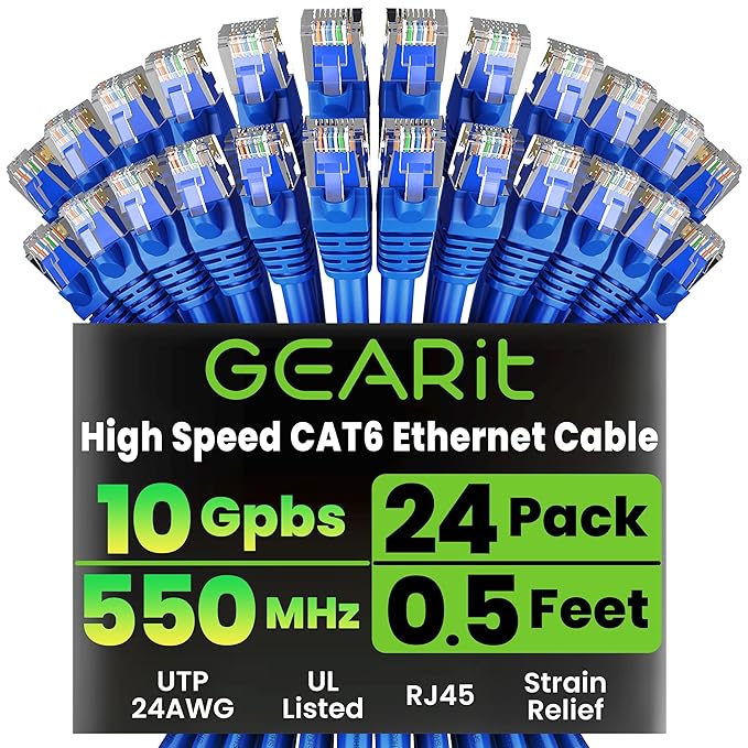GearIT Cat 6 Ethernet Cable Pack by GEARit
