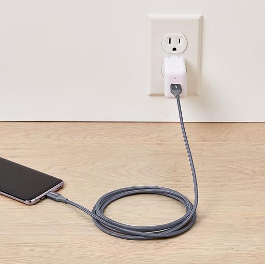 Amazon Basics USB-C to USB-A 2.0 Fast Charger Cable, Nylon Braided Cord - Image 7