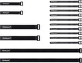 16 Pack Mixed Size Hook and Loop Reusable Fastening Cable Straps Tie by by Wisdompro