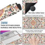 Elegant Carpet Gaming Mouse Pad 3mm Thick Stitched Edge Waterproof Non-Slip - Image 2