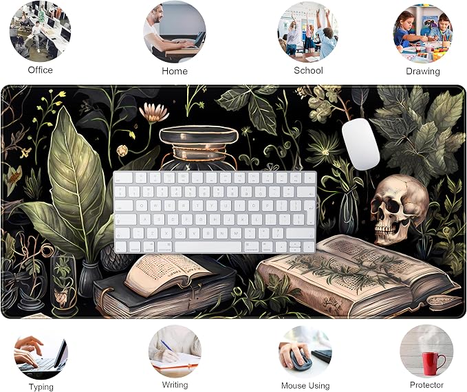 Cute Skull Desk Mat Dark Academia Desk Matt - Image 5
