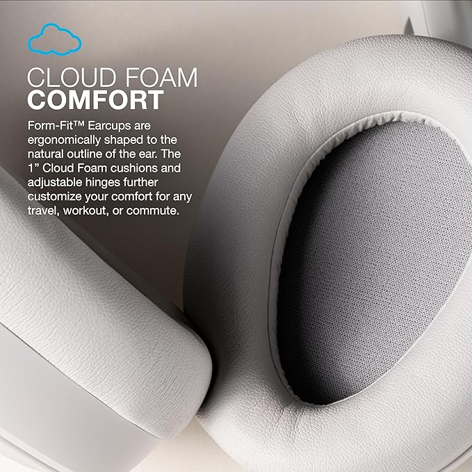 JLab JBuds Lux ANC Wireless Headphones, Cloud White, Hybrid Active Noise - Image 4