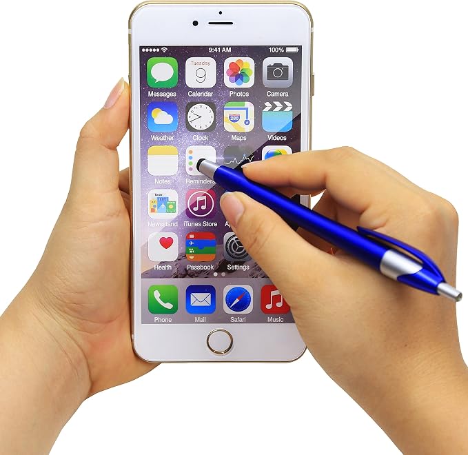 Skoloo Electronic Screen Touch Stylus, 14 Pack 2 in 1 Slim Long Click Ink - Image 2