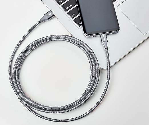 Amazon Basics USB-C to USB-A 2.0 Fast Charger Cable, Nylon Braided Cord - Image 6