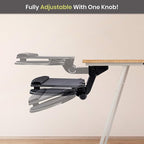 Under Desk Keyboard Tray, 17.75" Track, One Knob Control, Undermount Sliding - Image 8