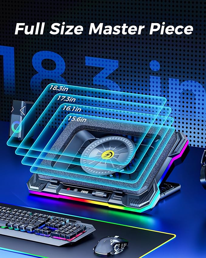 AICHESON Gaming Turbofan Laptop Cooling Pad - Image 4