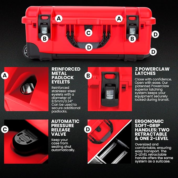 NANUK Wheeled Series 935 Lightweight NK-7 Resin Waterproof Protective Case - Image 4