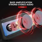 Pyle Wireless Portable Bluetooth Boombox Speaker - 120W Rechargeable Boom Box - Image 3