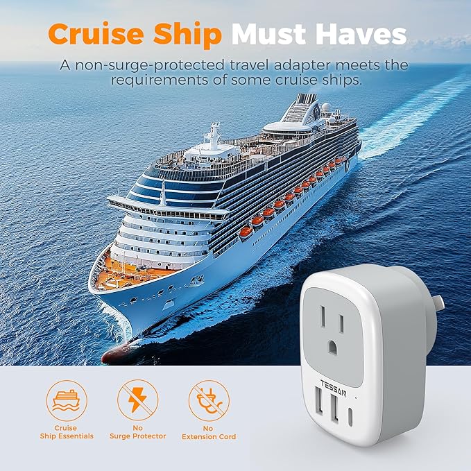 2 Pack New Zealand Power Adapter, TESSAN US to Australia Plug Adapter - Image 7