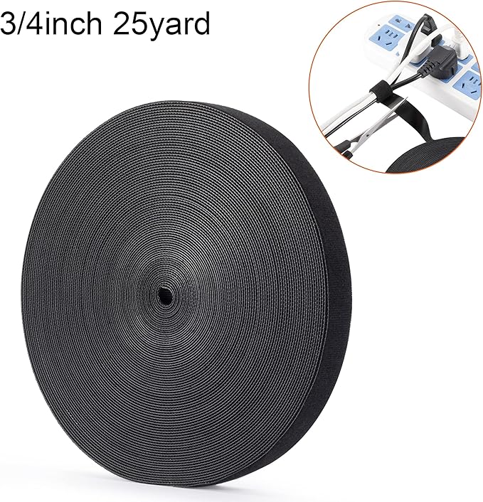 Reusable Wire Management Roll Nylon Fastening Cable Ties Straps Xnakko 3/4 inch - Image 3