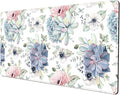 Watercolor Succulents Desk Mat, Plants Succulent Roses Desk Pad Protector by LuckyCow