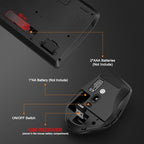 Wireless Keyboard and Mouse Combo, EDJO 2.4G Full-Sized Ergonomic Computer - Image 6