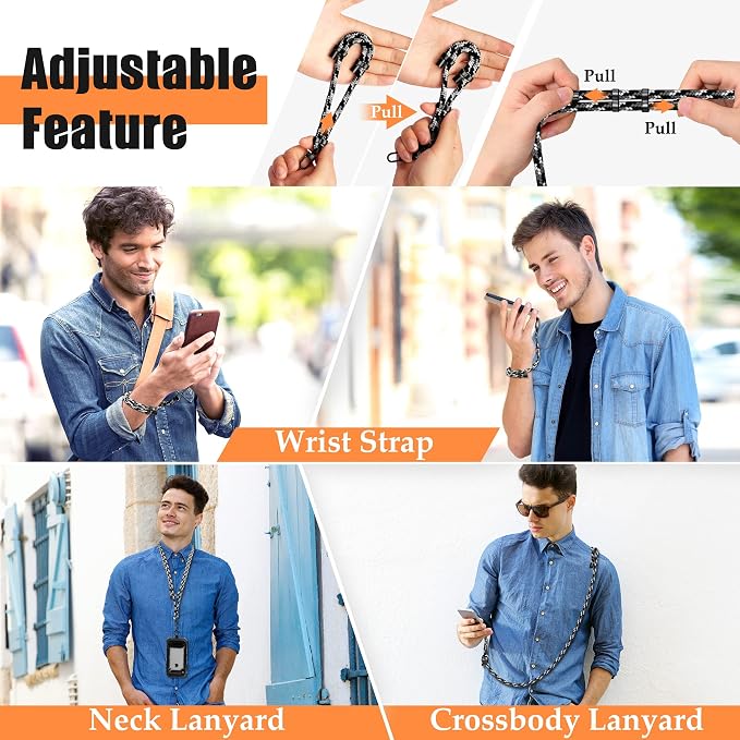Universal Phone Lanyard with Wrist Strap, Adjustable Crossbody Cell Phone - Image 4