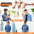 Universal Phone Lanyard with Wrist Strap, Adjustable Crossbody Cell Phone - Image 4