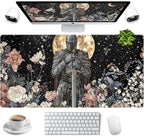Cute Vintage Floral Mouse Pad Warrior Gaming Desk Mat Retro Flowers Mousepad by LuckyCow