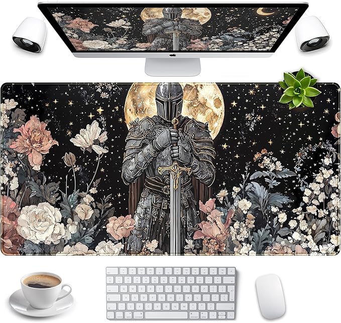 Cute Vintage Floral Mouse Pad Warrior Gaming Desk Mat Retro Flowers Mousepad by LuckyCow