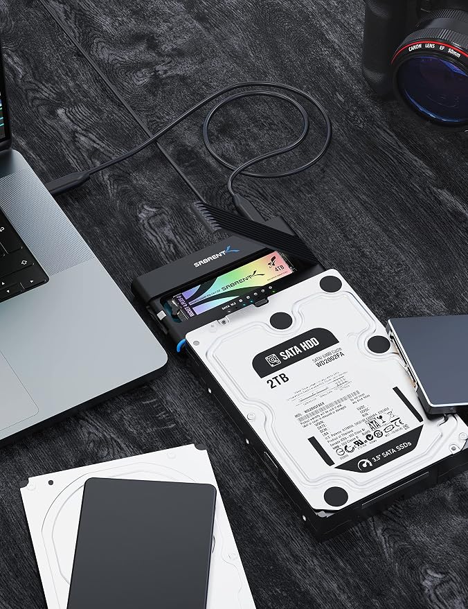 SABRENT USB 3.2 Type C M.2 PCIe NVMe + 2.5/3.5 Inch SSD & HDD Converter - Image 7