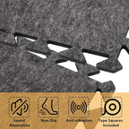 16 Pcs Sound Absorbing Interlocking Floor Mats, Non-Slip Anti Vibration - Image 6