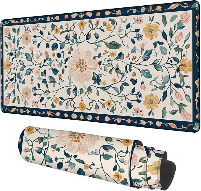 Gaming Desk Pad Large Extra Length Oriental Decorative Mouse Pad Keyboard by Unknown
