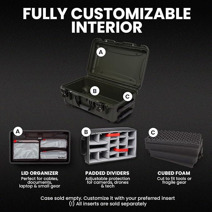 NANUK Wheeled Series 935 Lightweight NK-7 Resin Waterproof Protective Case - Image 3